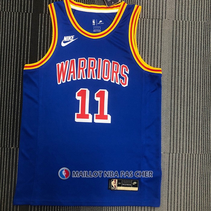 Maillot Golden State Warriors Klay Thompson NO 11 75th Anniversary Bleu